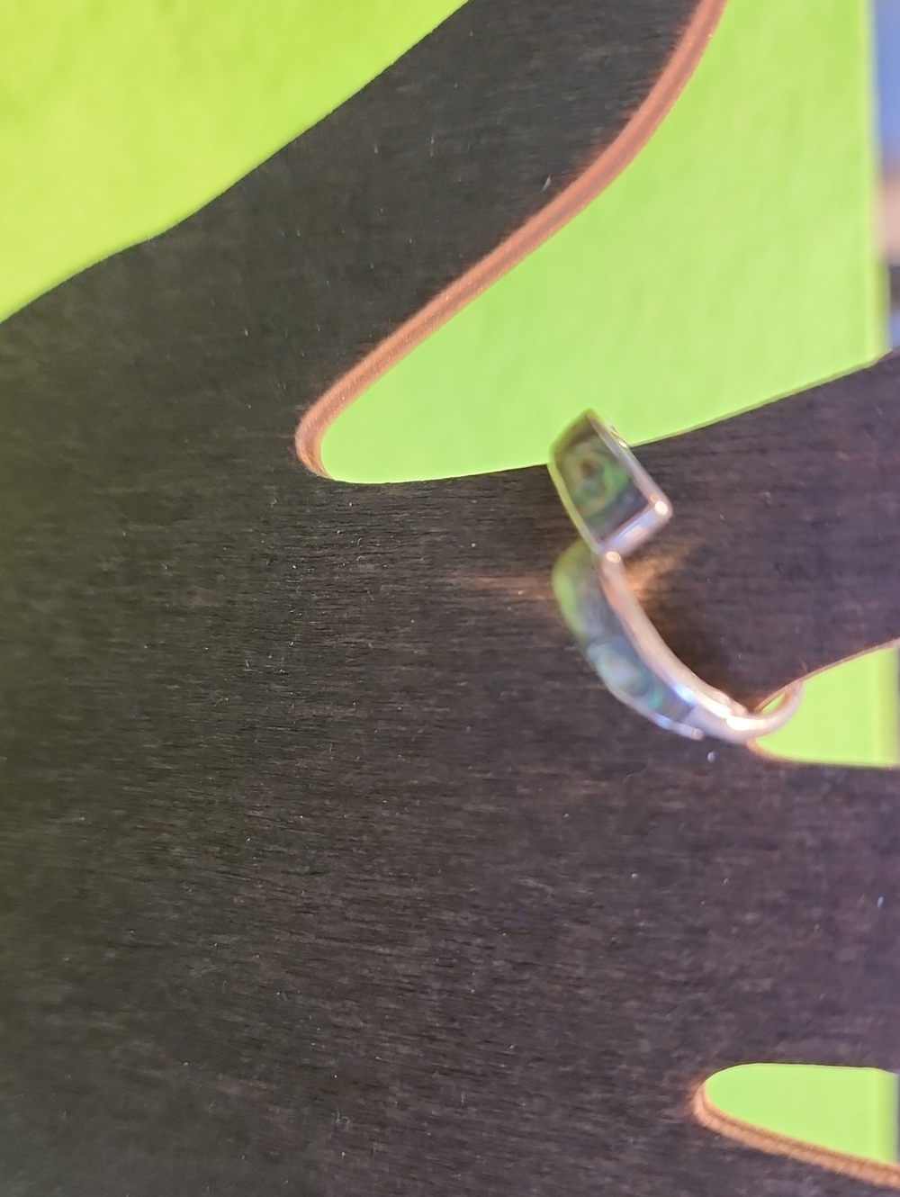 Vintage Sterling Silver Abalone Ring.